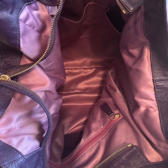 Coach Madison Gathered Leather Large Shoulder Bah Purple 15931 MSRP $1200 - Picture 4 of 8